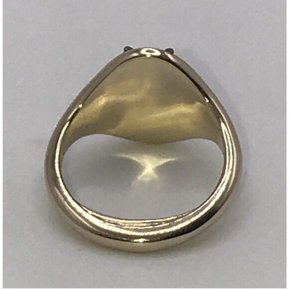 Swarovski Crystal Scarab Yellow Gold Signet Ring Adjustable 8-9 58-60 - Picture 7 of 8